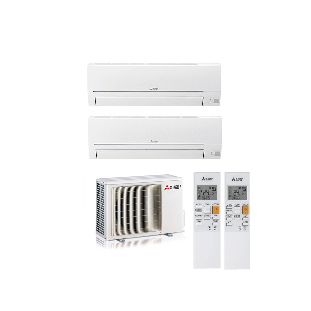 Mitsubishi Electric Duo 2HA40VF 4.0kW/14000Btu + 2x 2.5kW HR25VFK INC WiFi A++