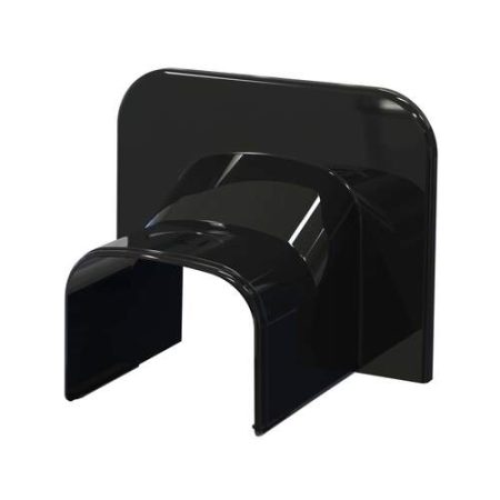 ZWARTE Plafond - wand eindstuk 75x55mm - ZWART
