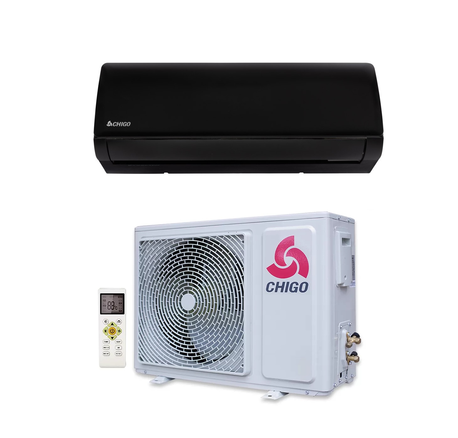 Chigo "Boston" MAT BLACK 3.5 kW/12000 Btu + WiFi & 3M Aansluitset! ALL-IN ONE PRIJS