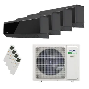 Aux Quattro-Split 8.2kW Outdoor + 2x 2.5kW + 2X3.5kW ” C-Serie Onyx Black ” Indoor A++ COOL&HEAT + WiFi