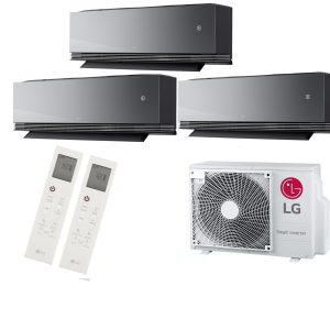 LG Artcool AI Air Mirror Trippel MU3R19 + 3×2.5kW AA09SP  Incl. Wifi – New Model –  A+++