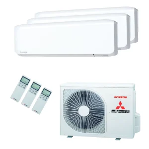 Mitsubishi Heavy Industries Tripple 5kW/18000Btu SCM50ZS-W + 2×2.5kW SRK25ZS-WF & 1X3.5kW SRK35ZS-WF Inclusief WiFi A++