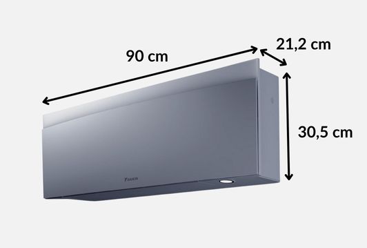 Daikin Emura 3 FTXJ25AS ZILVER 2.5kW/9000Btu R32 COOL&HEAT A+++ WiFi - Afbeelding 2